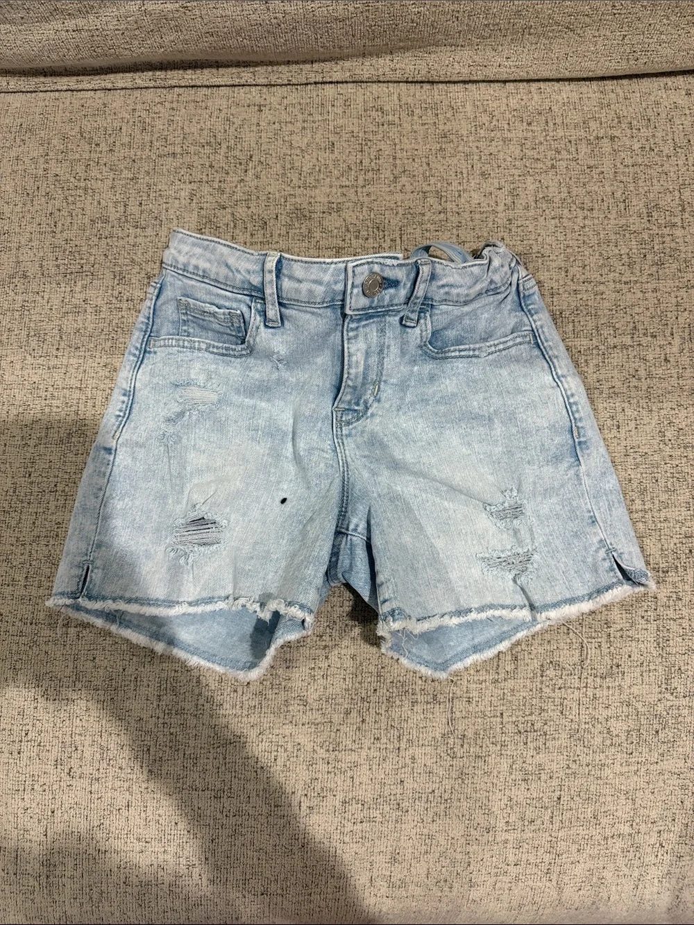 GAP Light Blue Distressed Denim Shorts